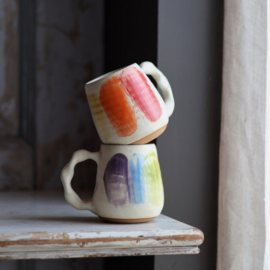Rainbow Celebration Mug in Cream
