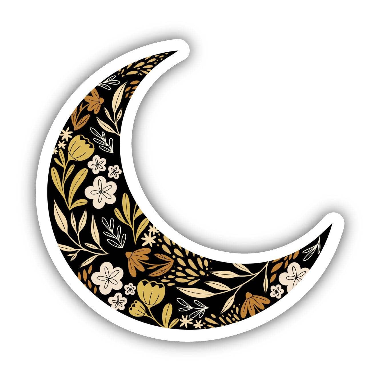 Floral Moon Sticker Big Moods
