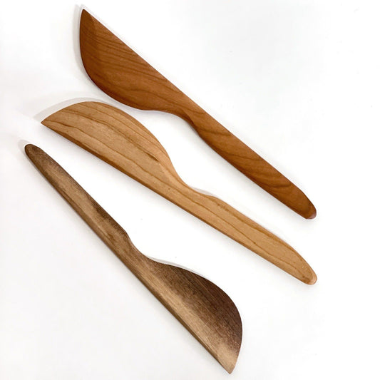 Handmade Wood Small Baking Spatula Wild Cherry Spoon Co