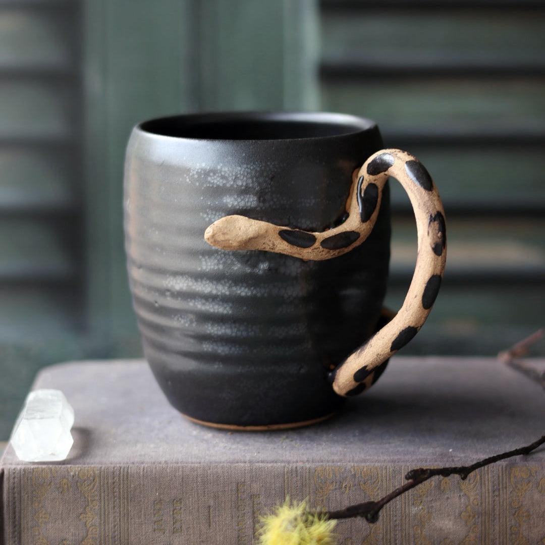 Black Medusa Mug - Medium | Handmade for Halloween