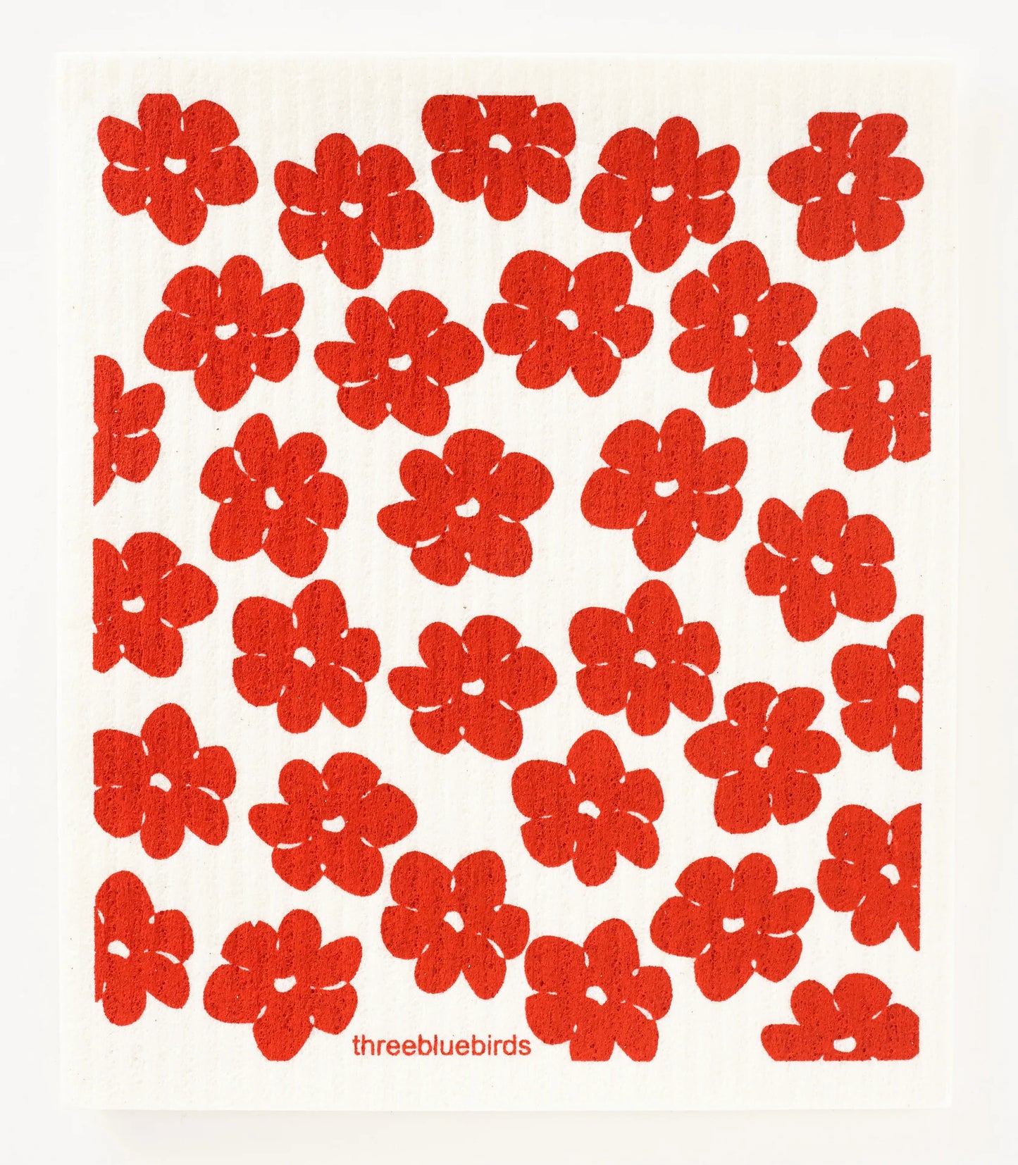 Red Poppies Swedish Dishcloth