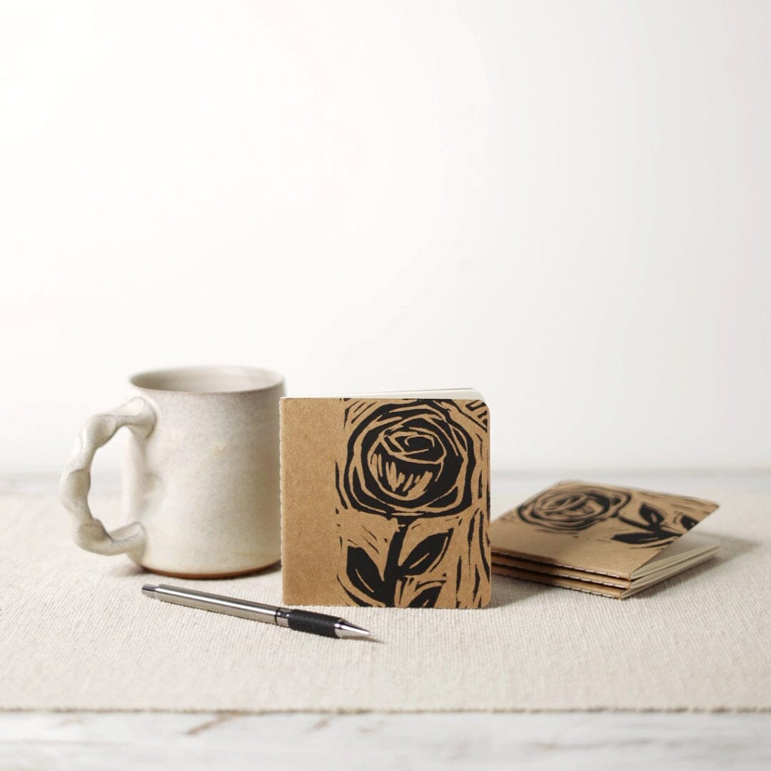 Rose 4x4 inch blank notebook blank sketchbook Gravesco 