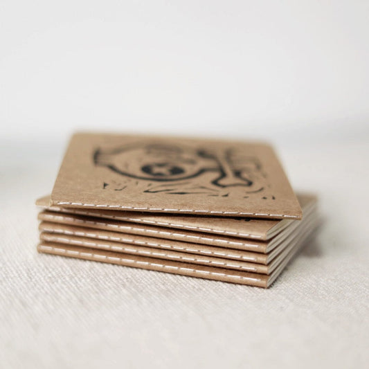 Skull 4x4 inch blank notebook blank sketchbook Gravesco