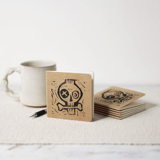 Skull 4x4 inch blank notebook blank sketchbook Gravesco
