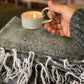 Solid Light Gray Handwoven Blanket Blankets West Path 